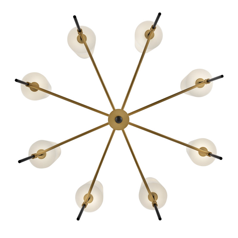 Saunders 40" Eight-Light Shaded Chandelier