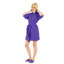 Cotton Blend Waffle Girl / Woman+ Above Knee Bathrobe with Pockets-13945619-28388102