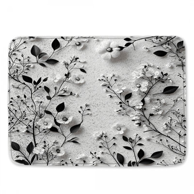 Tapis de bain floral