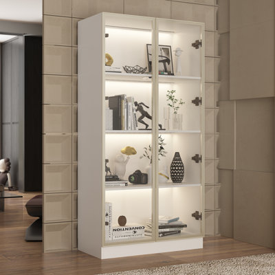 63'' H x 31.5'' W Tower Display Case Curio Cabinet