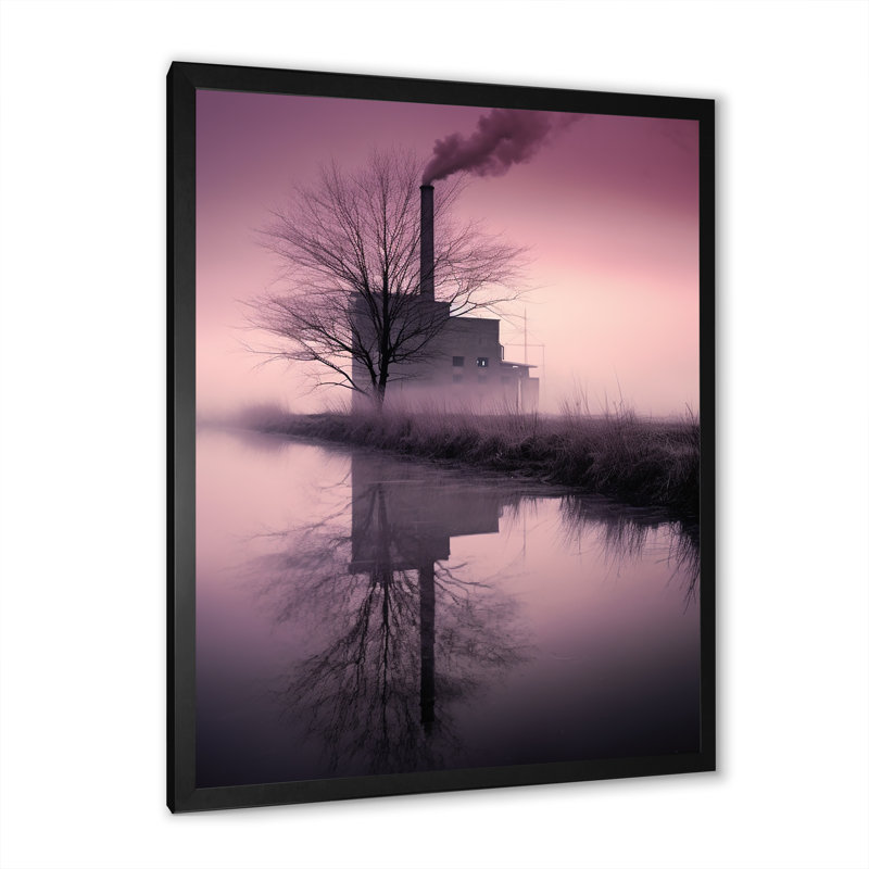 Moody Serenity Factory sur toile, Cadre simple noir, H 40 po x l 30 po x P 1,5 po