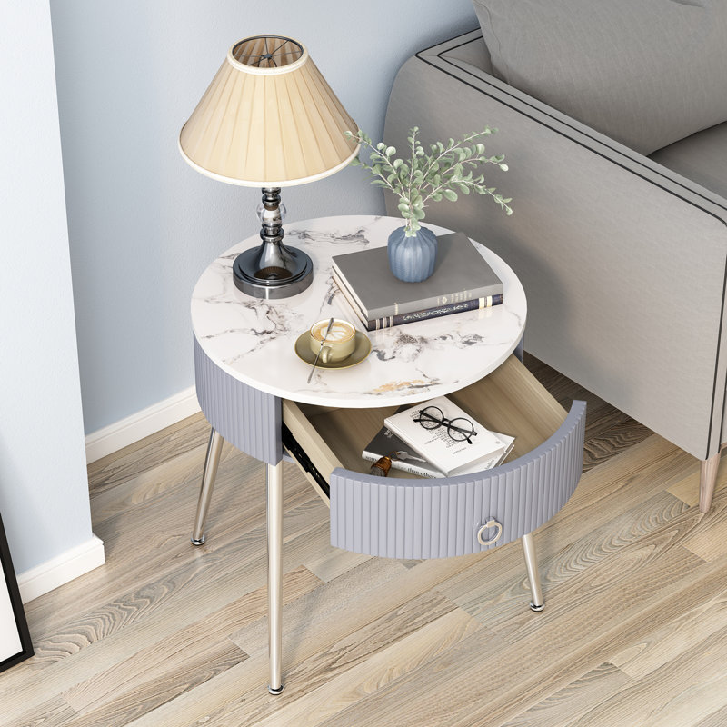 Ensemble de tables de bout Palbo, Argent, gris