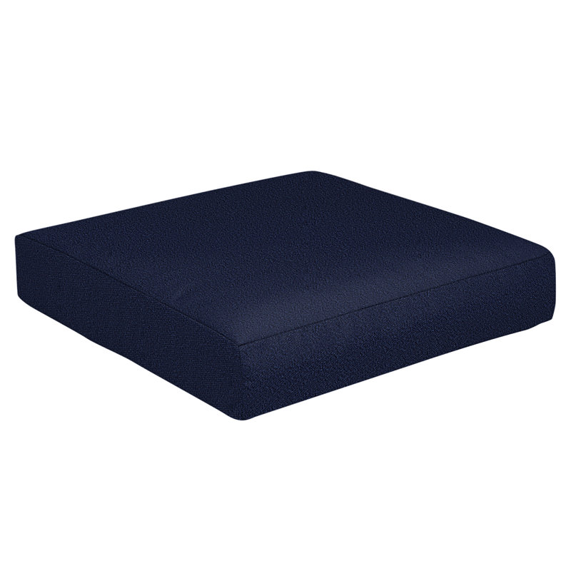 Coussin de siège d'extérieur, Bleu marine, L 23 po x P 25 po x H 5 po