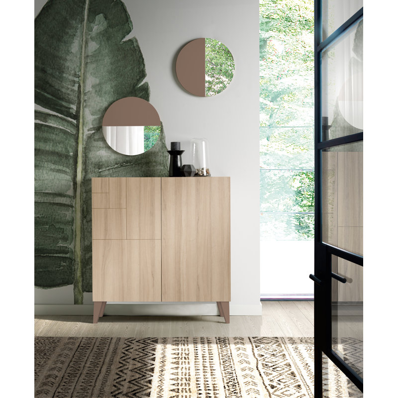 Fryer Flat Wall Mirror, Mocha