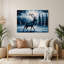 «Christmas Reindeer Silhouettes», art mural en métal bleu-1597444392