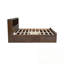 Lit plateforme très grand en bois avec tête de lit multi-rangement, USB et tiroirs-486043542