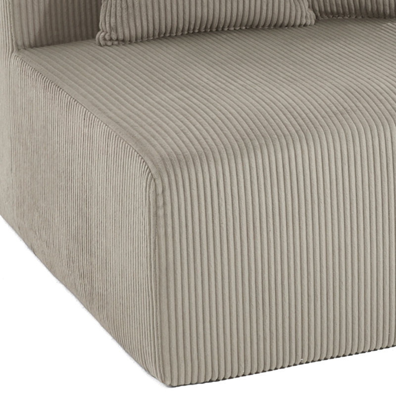 Chaise longue rembourrée en velours côtelé Osterhus, Brun