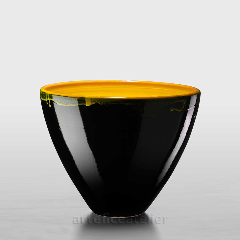 Chiho Handmade Ceramic Table Vase, Yellow
