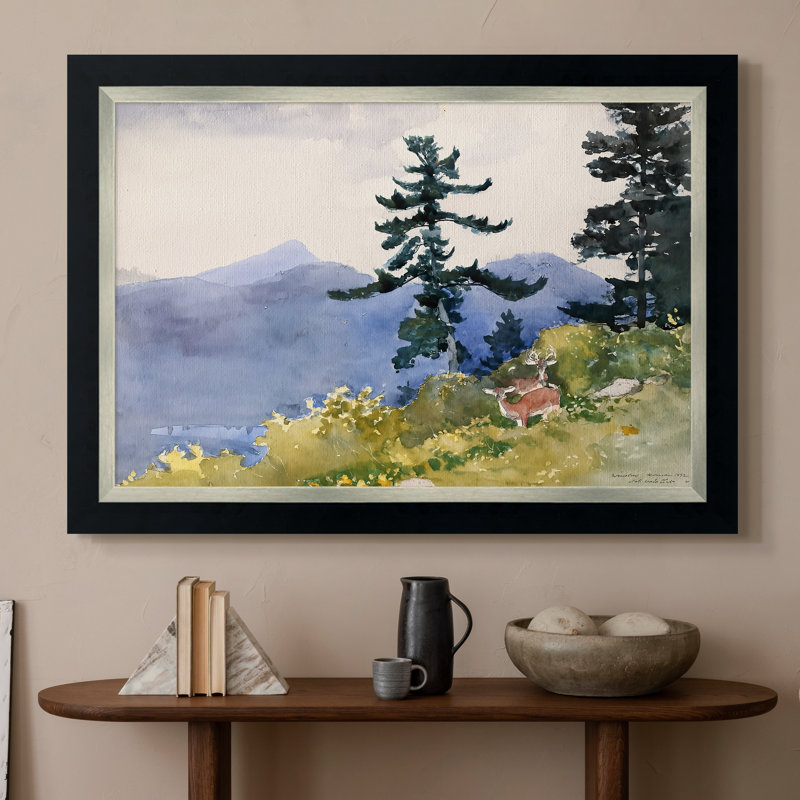 North Woods Club, Adirondacks, 1892 - Winslow Homer - Toile encadrée sur mesure, 20x28 INNER SIZE, Framed Canvas