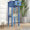 2-Tier Side Table with Drawer Shelf for Living Room, Light Blue