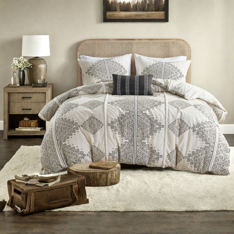 Ensembles de literie très doux en microfibre, style géométrique boho pour la maison