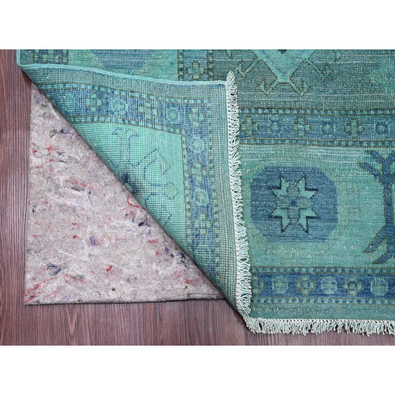 Tapis oriental rectangulaire en laine noué à la main 7 pi 9 po x 9 pi 6 po - MOA10220449