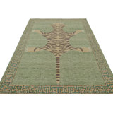 Distressed Homage Hand Knotted Wool Animal Print Area Rug