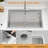 33"L x 22"W Drop In Kitchen Bar Sink Workstation Stainless Steel Single Bowl Kitchen Sink with 1 Faucet Hole-124212242-124212244