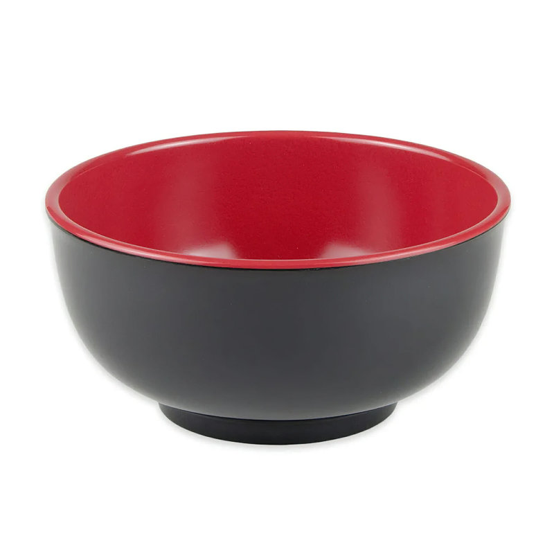 Bol de service en mélamine GET B-125-F, 1,2 pte, rouge / noir (ensemble de 12)