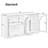 4-Door Large Storage Sideboard Buffet Cabinet With Glass Doors, Arched Cabinet With Adjustable Shelves For Kitchen, Dining Room And Living Room-1494917076