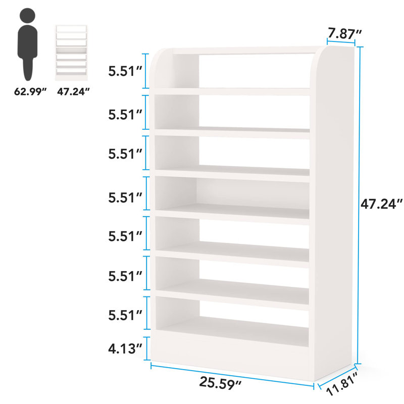 24 paires de 2 paires de range-chaussures modernes 2 pièces, Blanc