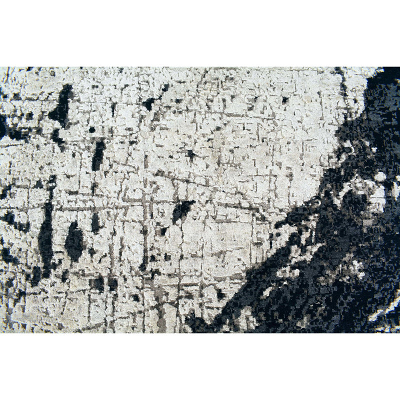 Area Rug in Black/Gray, null, Rectangle 9' x 12'