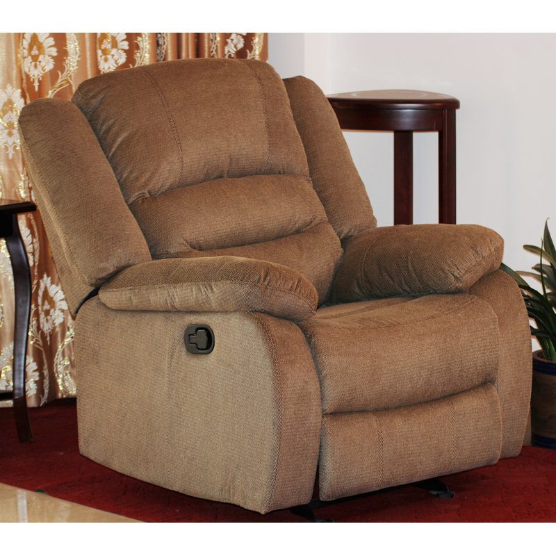 Dhairya Upholstered Recliner, Light Brown