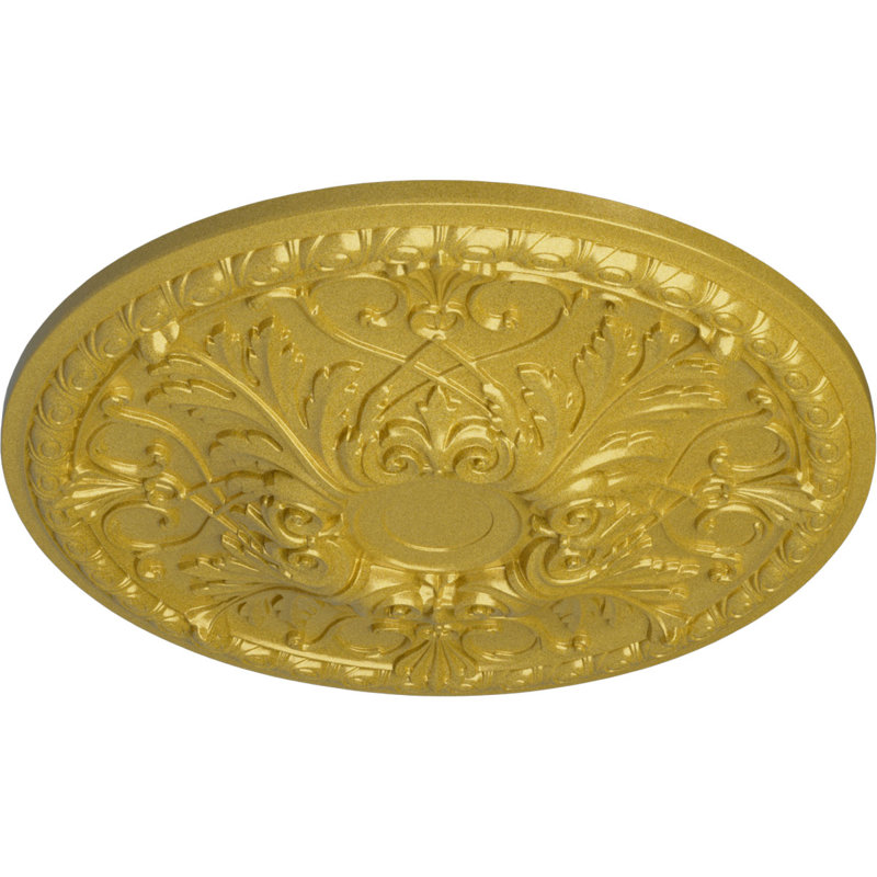 Médaillon de plafond Endurathane Tristan, DO 26 po x P 3 po (convient aux auvents jusqu'à 5 1/2 po), Doré intense