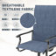 Ensemble de salle à manger de patio pour 4 personnes avec trou pour parasol, fauteuils pivotants à 360 ° avec structure en textilène et structure en acier thermolaqué, table et chaises de salle à manger d'extérieur pour patio, cour, terrasse et bord de piscine-1467696507-1484964943