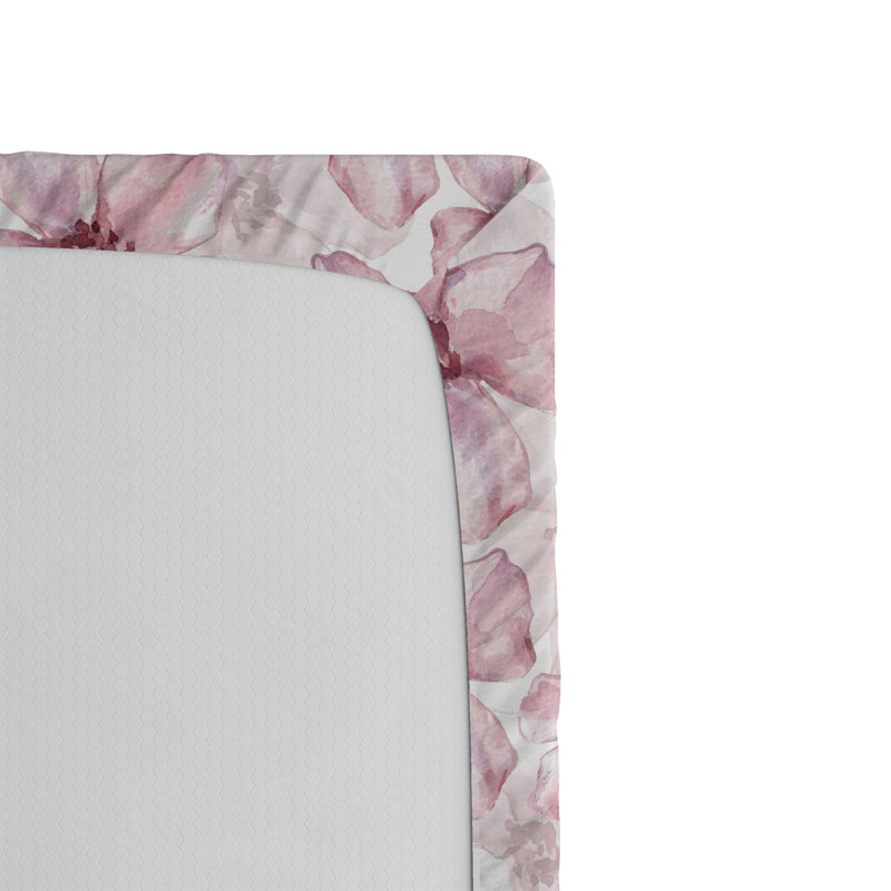 Drap-housse Ambesonne, Rose pâle, rose séchée / floral, Drap-housse de taille très grand