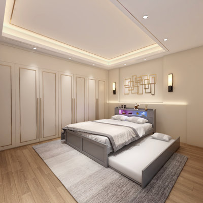 Grand lit standard avec rangement Derrione