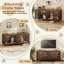 L 79,6 po x l 27,6 po x H 32,3 po + chenil en fer brun rustique durable 1 pièce