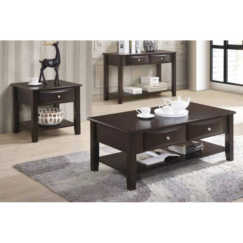 Table basse à 4 pieds avec rangement