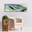  «Placid 1» par Alicia Ludwig, art mural sur toile, 60 po x 20 po