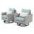 Sameko 2Pc Sunbrella Outdoor Motion Club Chars-100542059-100542052