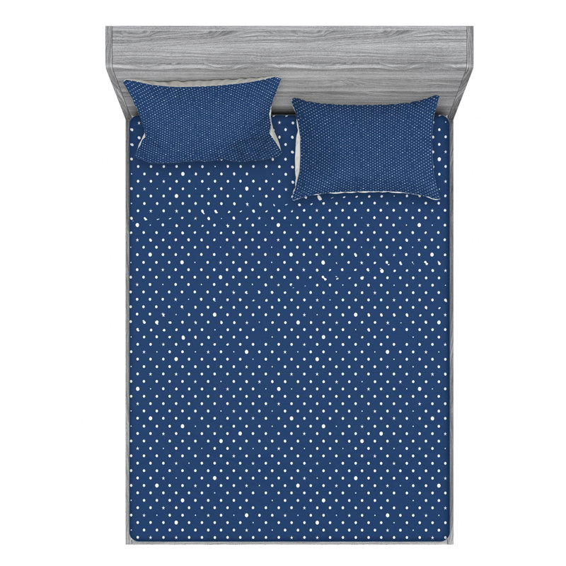 Pink Polka Dot Microfiber Queen Sheet Set with Pillowcase