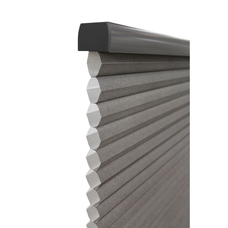 Linen Avenue Cordless Cellular Light Filtering Shade Dark Grey (Arrives 1/4" Narrower), 41.5"W x 84"L