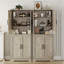 Armoire de cuisine de 70 pouces de hauteur, 4 portes, 2 tablettes ajustables
