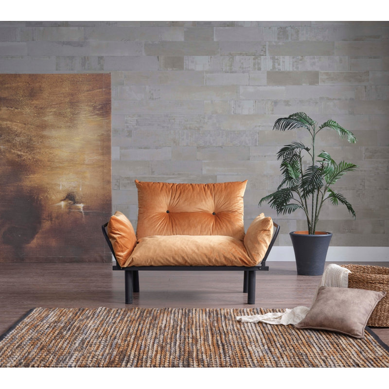 Causeuse moderne futon Sona, Mustard