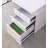 Rotatable Home Office Desk w/ Wooden Top & 3-Drawer Cabinet