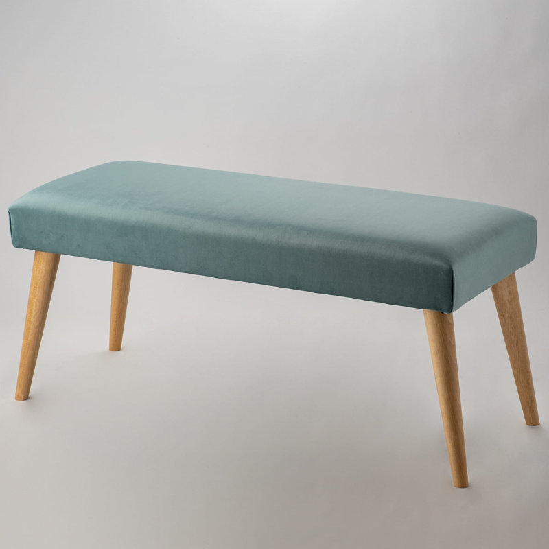 Sigourney Fabric Upholstered Bench, 45cm H x 160cm W x 35cm D, Mint