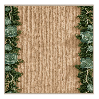 Tapis botanique brun lavable à la machine