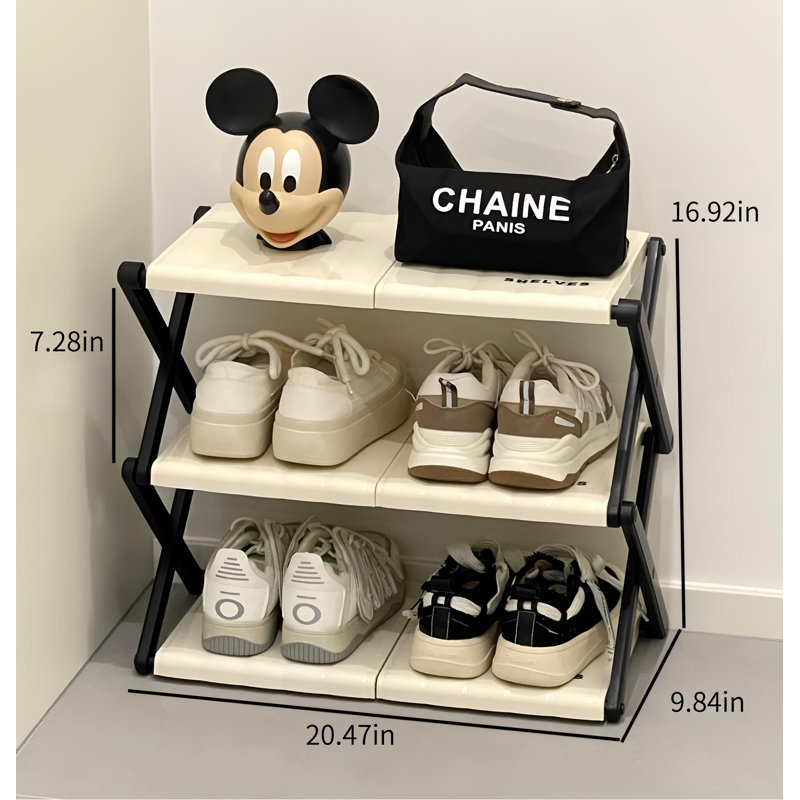Range-chaussures pliable simple, range-chaussures multicouches