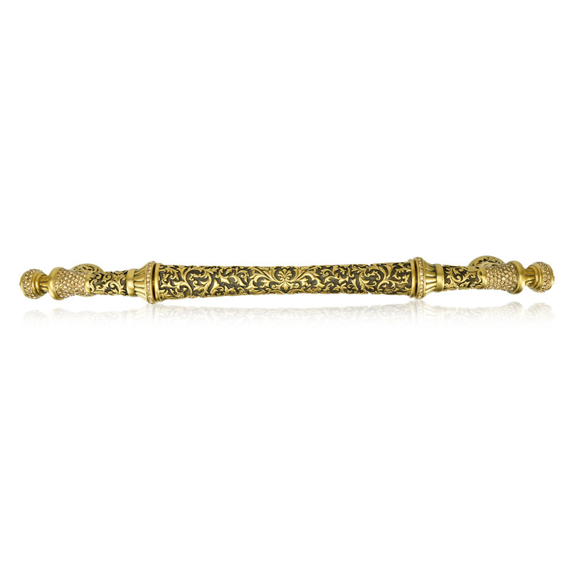GLENDALE COURT APPLIANCE PULL; LT. COLORADO CRYSTAL FLORENTINE, 12", Dark Gold