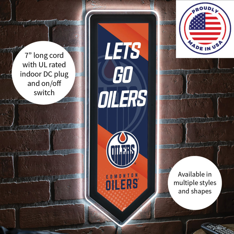 Enseigne murale NHL Team Pennant, Oilers d'Edmonton