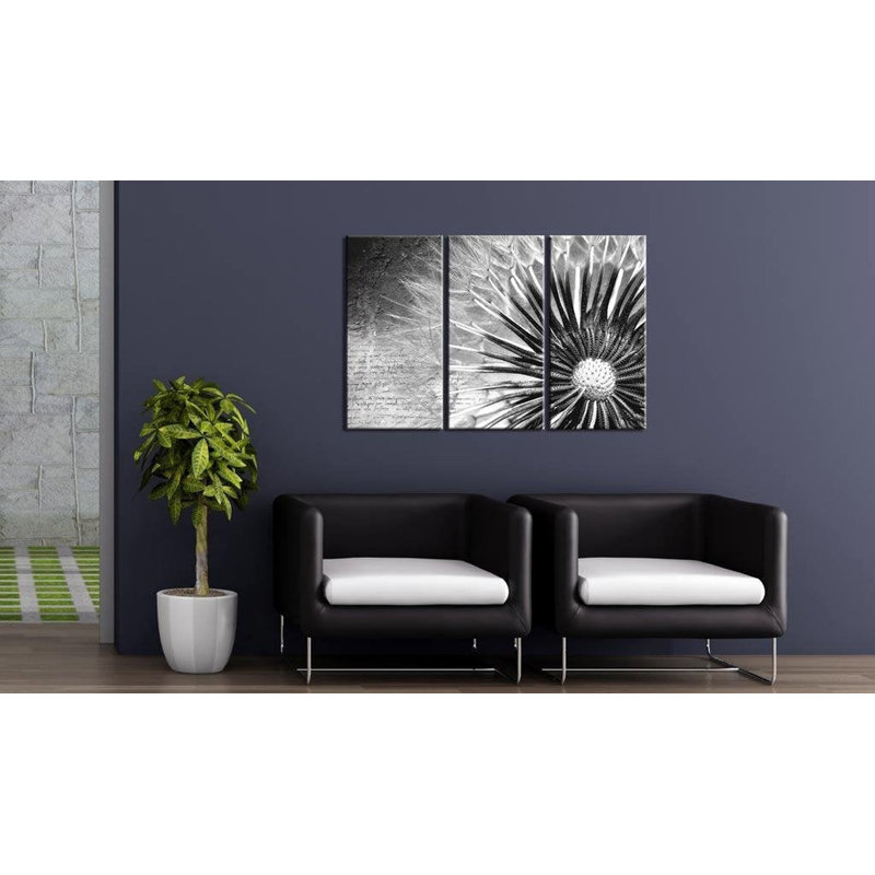 Floral Botanical - 3 pièces sur toile tendue, H 16 po x l 24 po x P 0,7 po