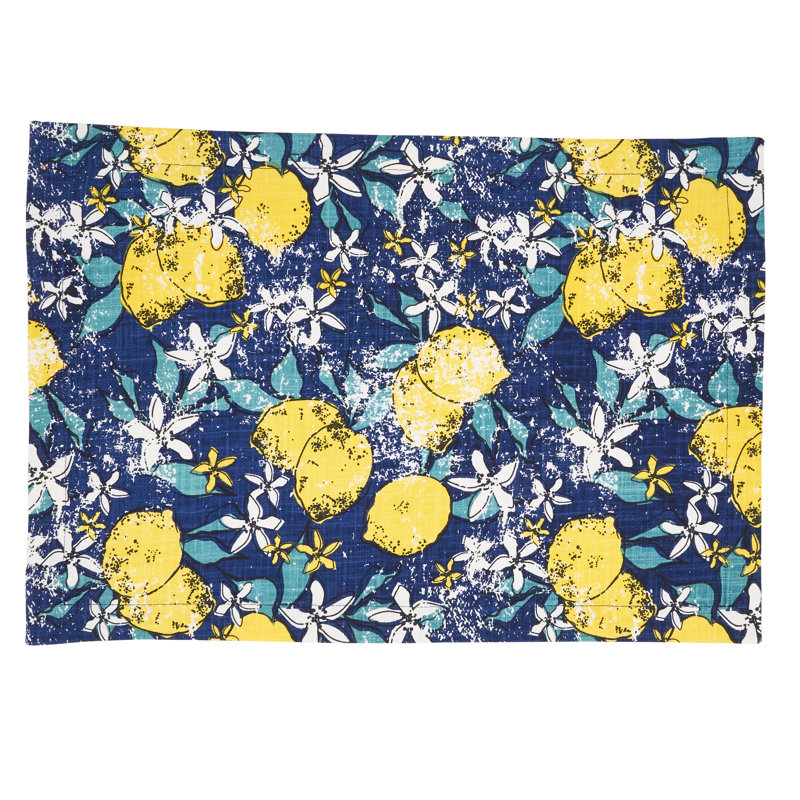 Ensemble de napperons en coton 4 pièces Lemon