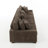 4 - Piece Upholstered Light Brown Faux Rabbit Fur Flannel Modular Sectional Sofa with Armrests & Throw Pillows-1545015713