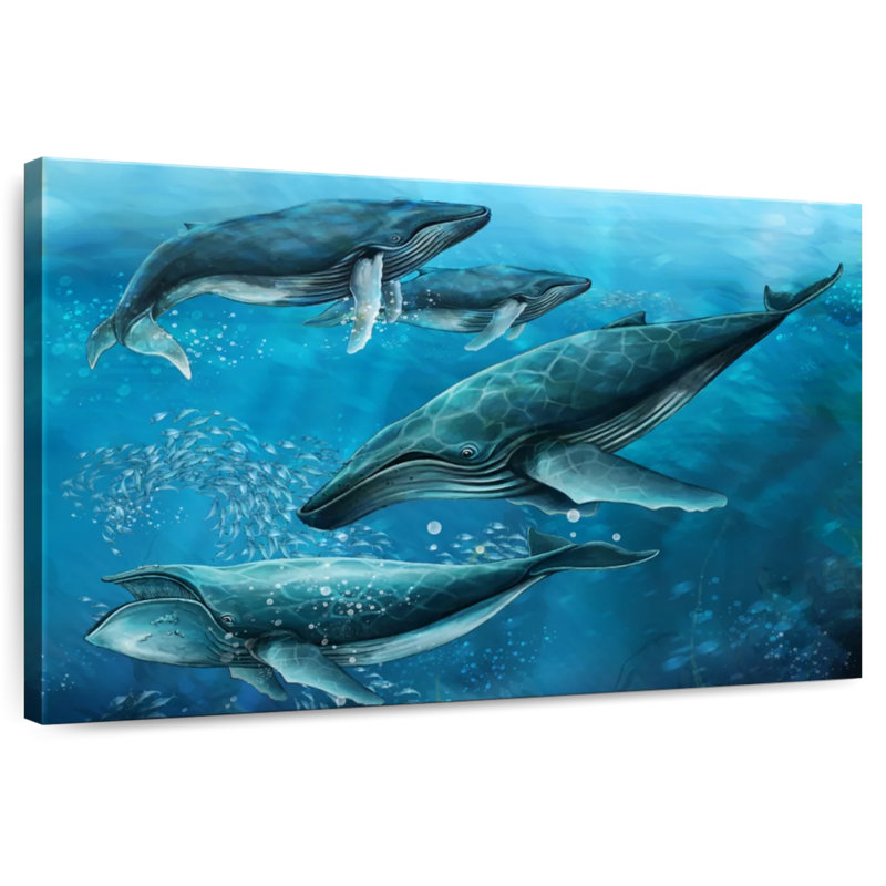 Brampt Pod Of Humpback Whales, 24" H x 36" W