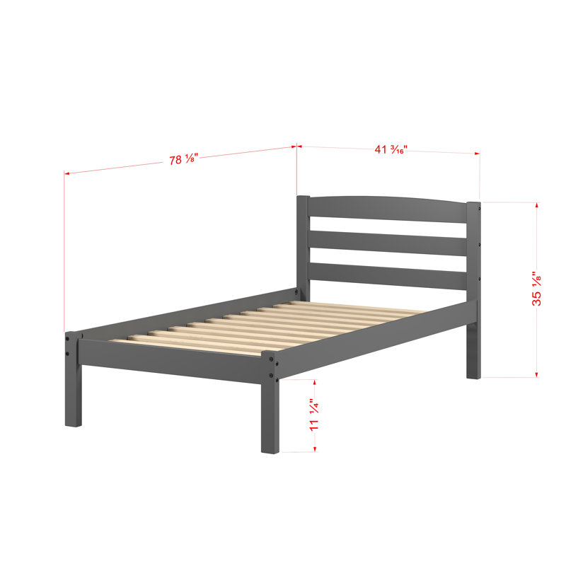 Lit simple Hyen Econo Scandinavian, Gris