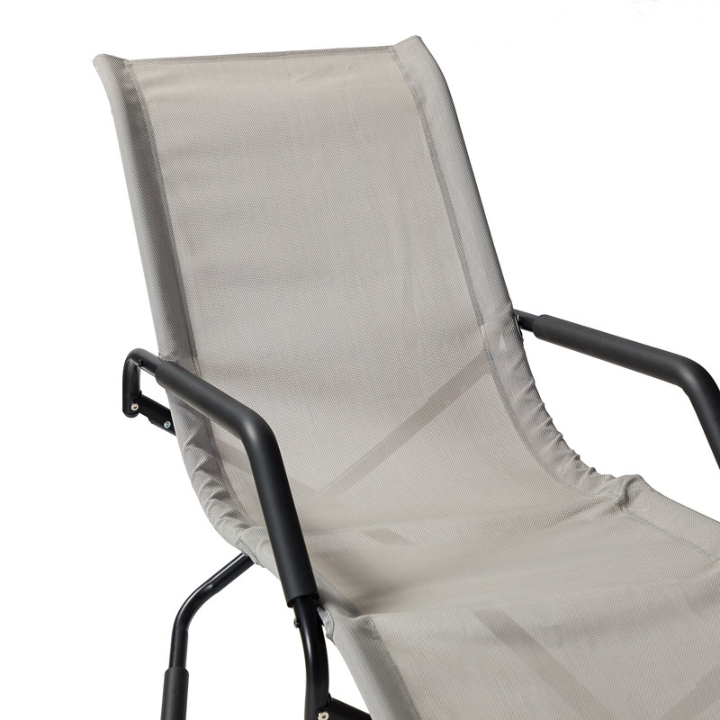 Chaise longue inclinable Adeva, Gris