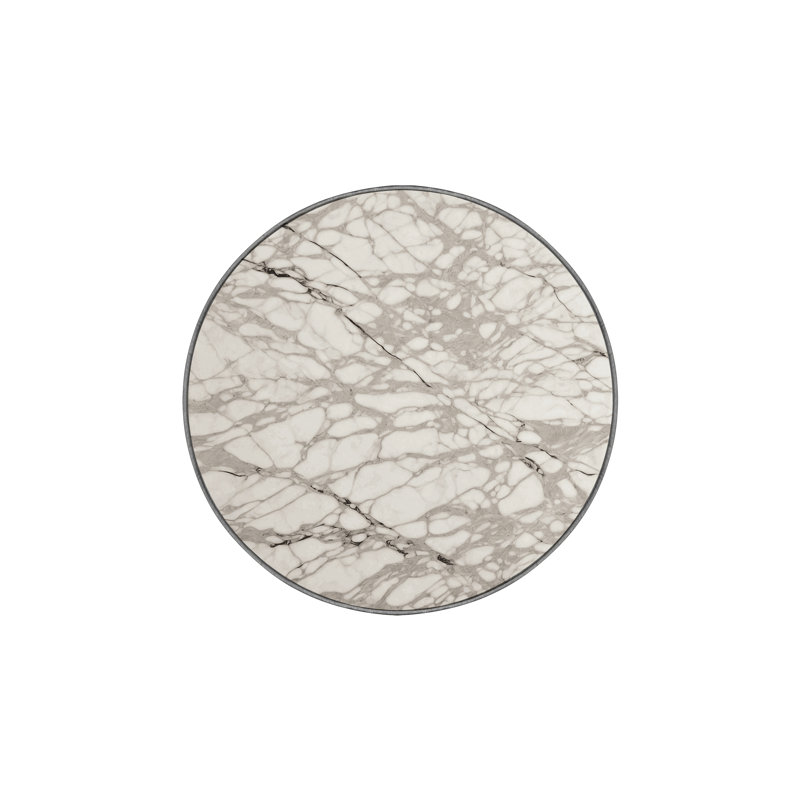 Tapis gris soyeux et moelleux, Rond 5 pi
