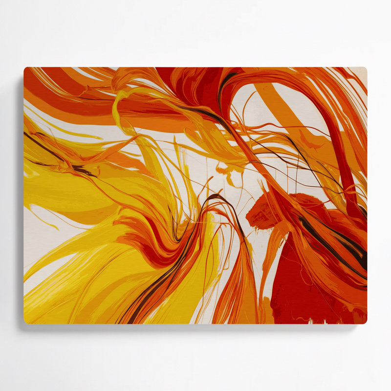 «Lyrical Abstraction 61», art mural en métal brun, H 20 po x l 30 po