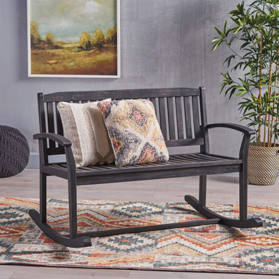 Outdoor Campton Rocking Solid Wood Bench by August Grove